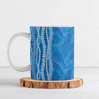 Hawaii Prince Kuhio Ceramic Mug Blue Hawaiian Lau Maia With Leis LT05 Blue - Polynesian Pride