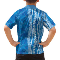 Hawaii Prince Kuhio Family Matching Off Shoulder Maxi Dress and Hawaiian Shirt Blue Hawaiian Lau Maia With Leis