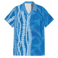Hawaii Prince Kuhio Family Matching Summer Maxi Dress and Hawaiian Shirt Blue Hawaiian Lau Maia With Leis