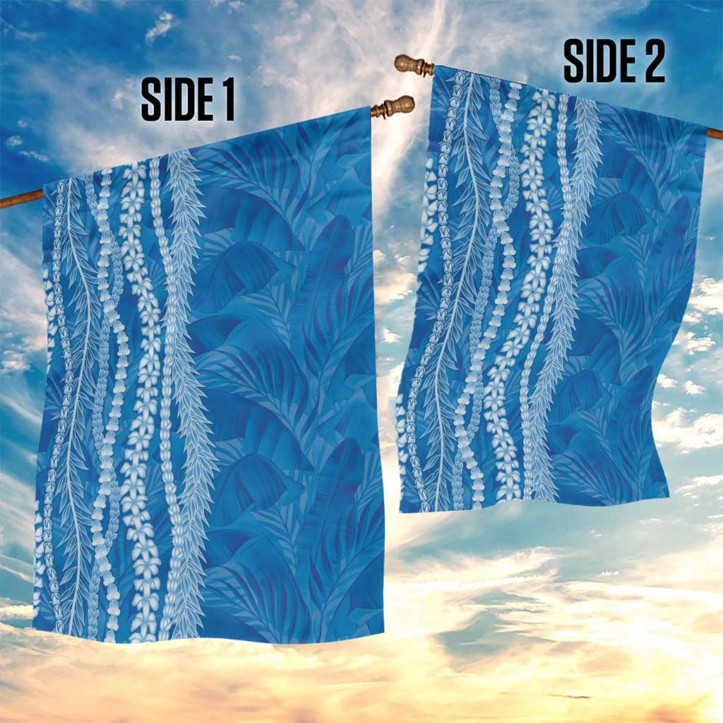 Hawaii Prince Kuhio Garden Flag Blue Hawaiian Lau Maia With Leis LT05 - Polynesian Pride