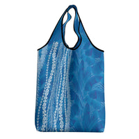 Hawaii Prince Kuhio Grocery Bag Blue Hawaiian Lau Maia With Leis LT05 - Polynesian Pride