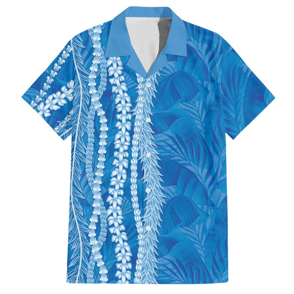 Hawaii Prince Kuhio Hawaiian Shirt Blue Hawaiian Lau Maia With Leis LT05 Blue - Polynesian Pride