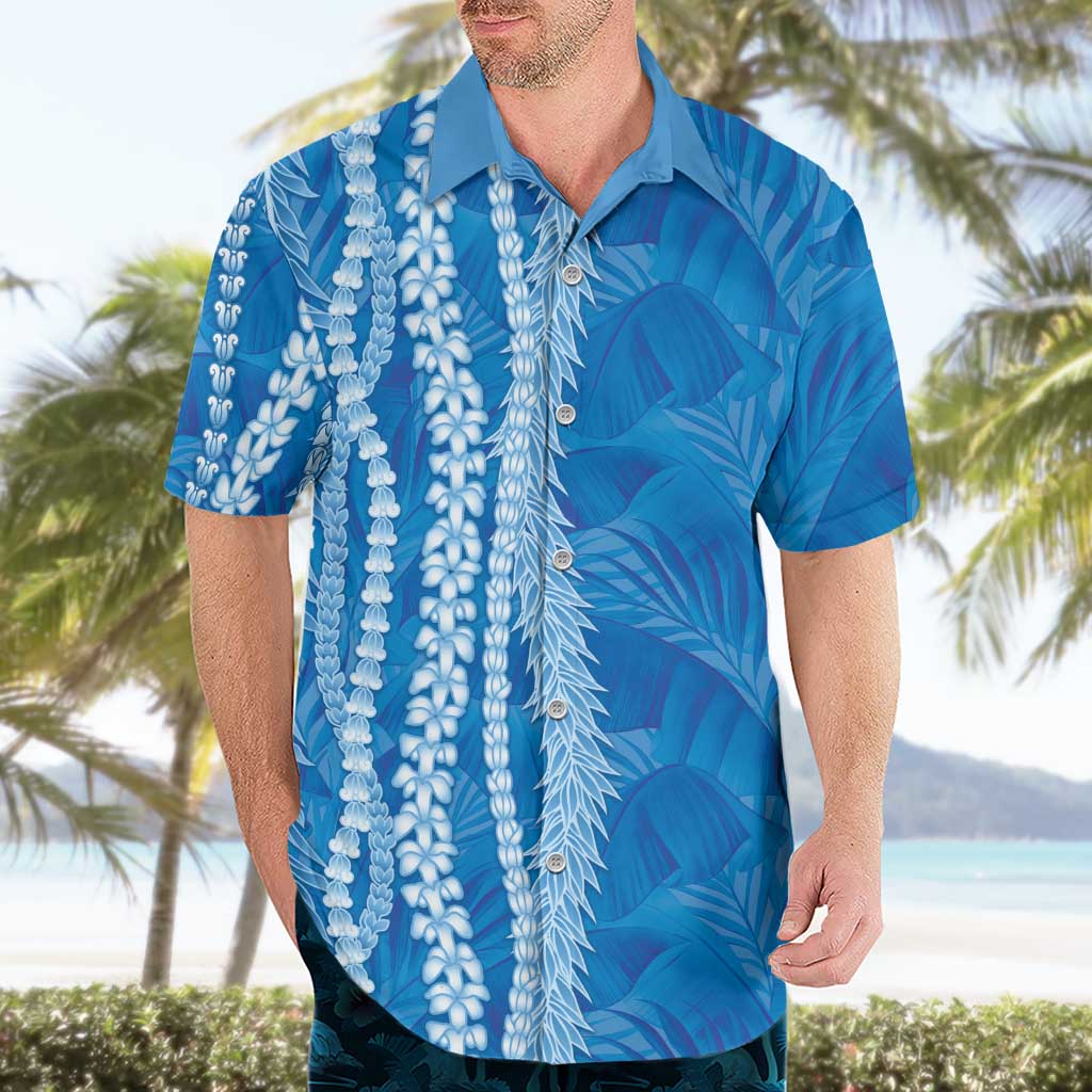 Hawaii Prince Kuhio Hawaiian Shirt Blue Hawaiian Lau Maia With Leis LT05 - Polynesian Pride