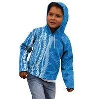 Hawaii Prince Kuhio Kid Hoodie Blue Hawaiian Lau Maia With Leis LT05 - Polynesian Pride