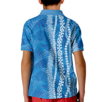 Hawaii Prince Kuhio Kid Polo Shirt Blue Hawaiian Lau Maia With Leis LT05 - Polynesian Pride
