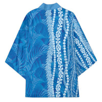 Hawaii Prince Kuhio Kimono Blue Hawaiian Lau Maia With Leis LT05 - Polynesian Pride