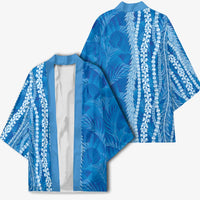 Hawaii Prince Kuhio Kimono Blue Hawaiian Lau Maia With Leis LT05 - Polynesian Pride