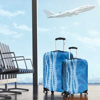 Hawaii Prince Kuhio Luggage Cover Blue Hawaiian Lau Maia With Leis LT05 - Polynesian Pride