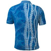 Hawaii Prince Kuhio Polo Shirt Blue Hawaiian Lau Maia With Leis LT05 - Polynesian Pride