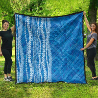 Hawaii Prince Kuhio Quilt Blue Hawaiian Lau Maia With Leis LT05 - Polynesian Pride