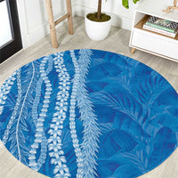 Hawaii Prince Kuhio Round Carpet Blue Hawaiian Lau Maia With Leis