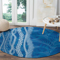 Hawaii Prince Kuhio Round Carpet Blue Hawaiian Lau Maia With Leis