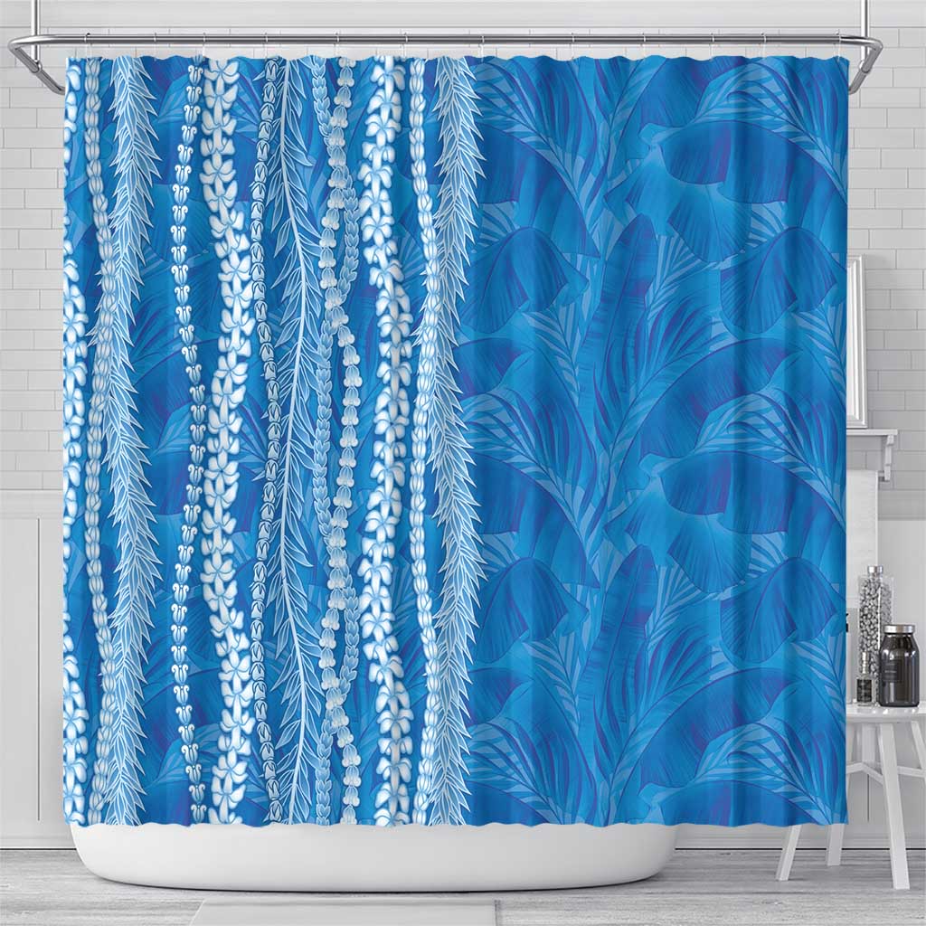 Hawaii Prince Kuhio Shower Curtain Blue Hawaiian Lau Maia With Leis LT05 - Polynesian Pride