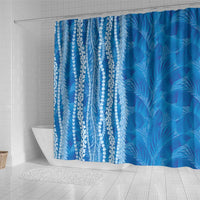 Hawaii Prince Kuhio Shower Curtain Blue Hawaiian Lau Maia With Leis LT05 - Polynesian Pride