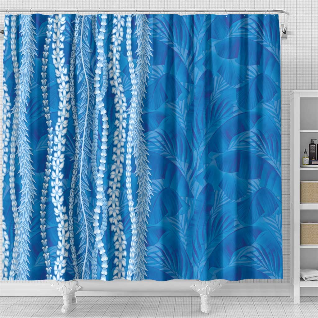 Hawaii Prince Kuhio Shower Curtain Blue Hawaiian Lau Maia With Leis LT05 - Polynesian Pride