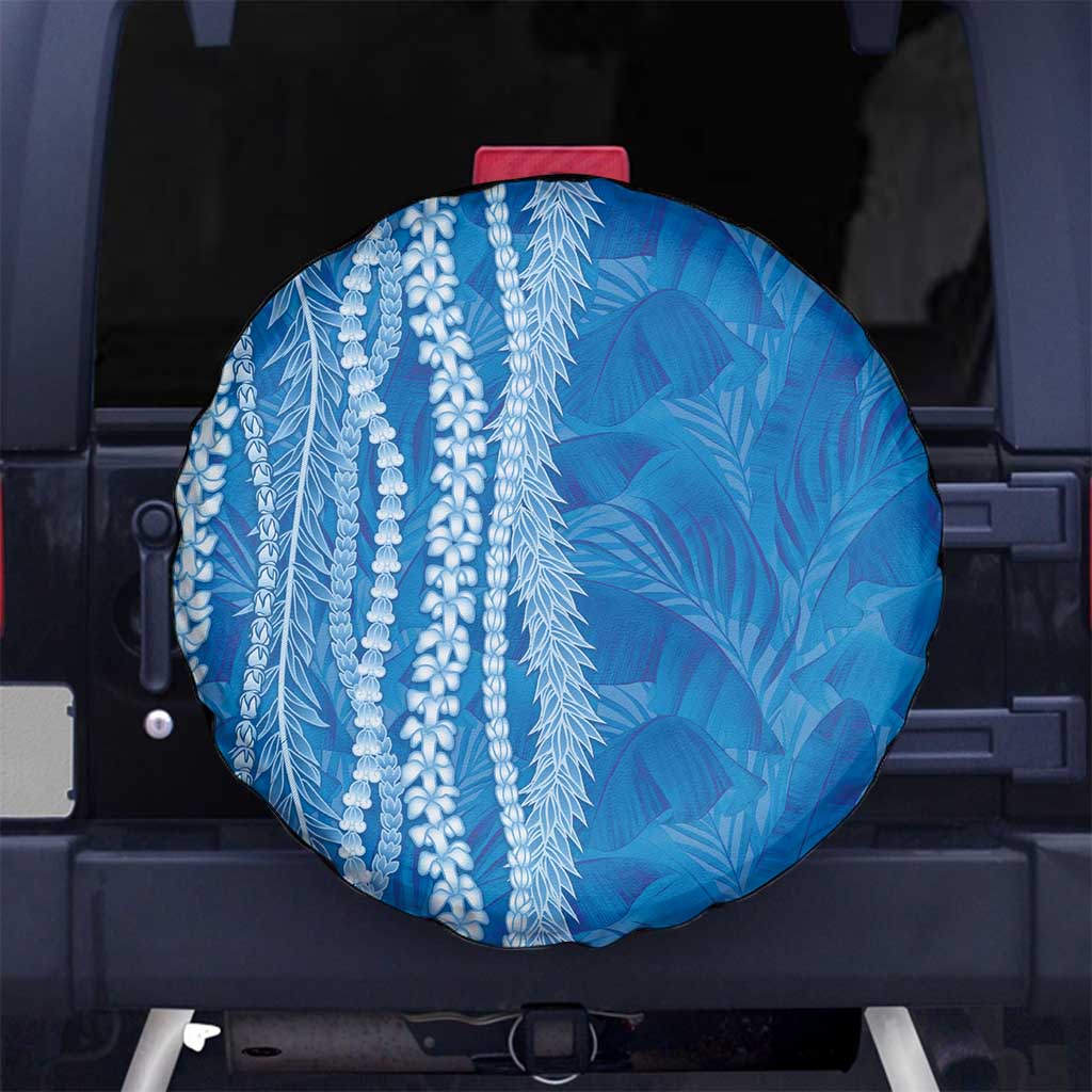 Hawaii Prince Kuhio Spare Tire Cover Blue Hawaiian Lau Maia With Leis LT05 No hole Blue - Polynesian Pride