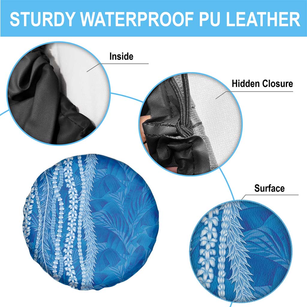 Hawaii Prince Kuhio Spare Tire Cover Blue Hawaiian Lau Maia With Leis LT05 - Polynesian Pride