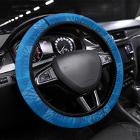 Hawaii Prince Kuhio Steering Wheel Cover Blue Hawaiian Lau Maia With Leis LT05 Universal Fit Blue - Polynesian Pride