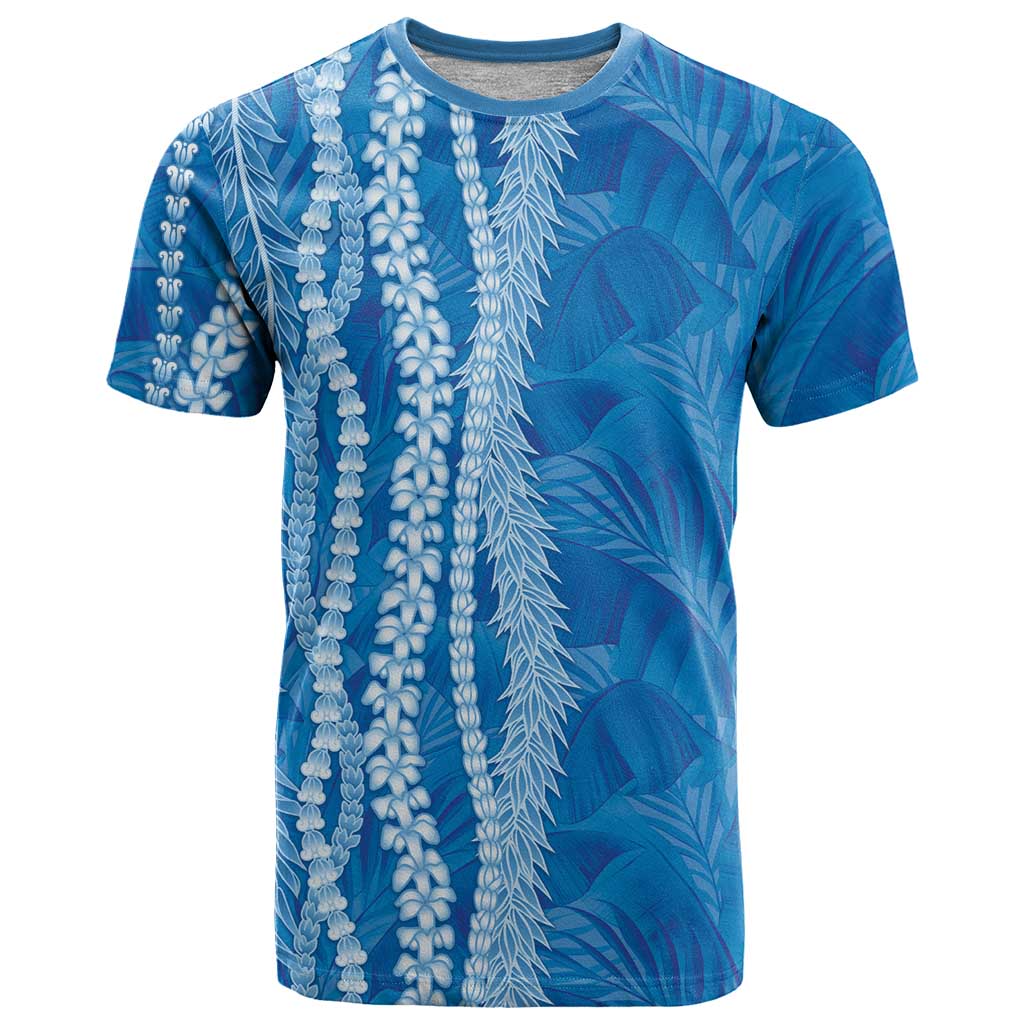 Hawaii Prince Kuhio T Shirt Blue Hawaiian Lau Maia With Leis LT05 Blue - Polynesian Pride