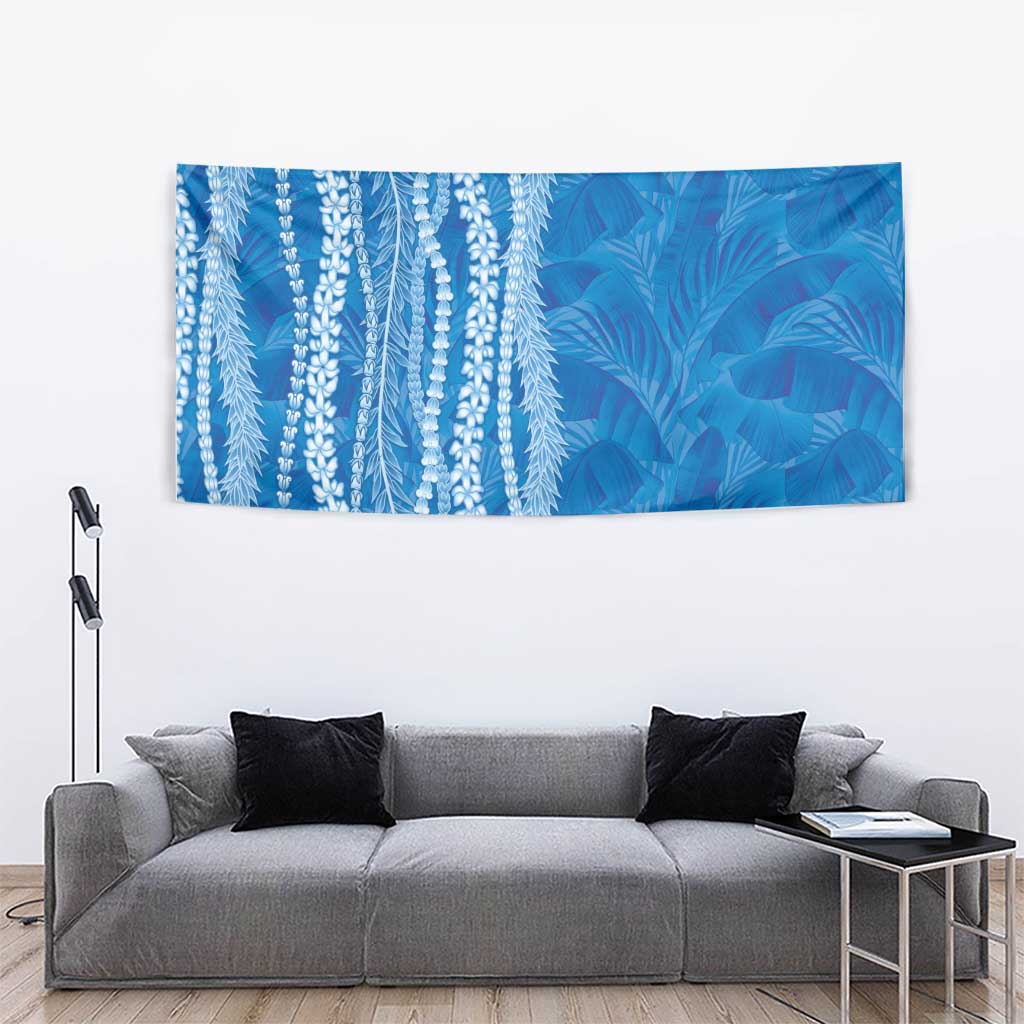 Hawaii Prince Kuhio Tapestry Blue Hawaiian Lau Maia With Leis LT05 - Polynesian Pride