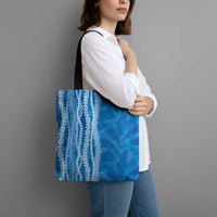 Hawaii Prince Kuhio Tote Bag Blue Hawaiian Lau Maia With Leis LT05 - Polynesian Pride