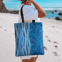 Hawaii Prince Kuhio Tote Bag Blue Hawaiian Lau Maia With Leis LT05 - Polynesian Pride