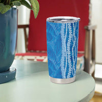 Hawaii Prince Kuhio Tumbler Cup Blue Hawaiian Lau Maia With Leis LT05 - Polynesian Pride