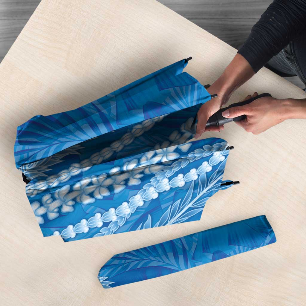 Hawaii Prince Kuhio Umbrella Blue Hawaiian Lau Maia With Leis LT05 - Polynesian Pride