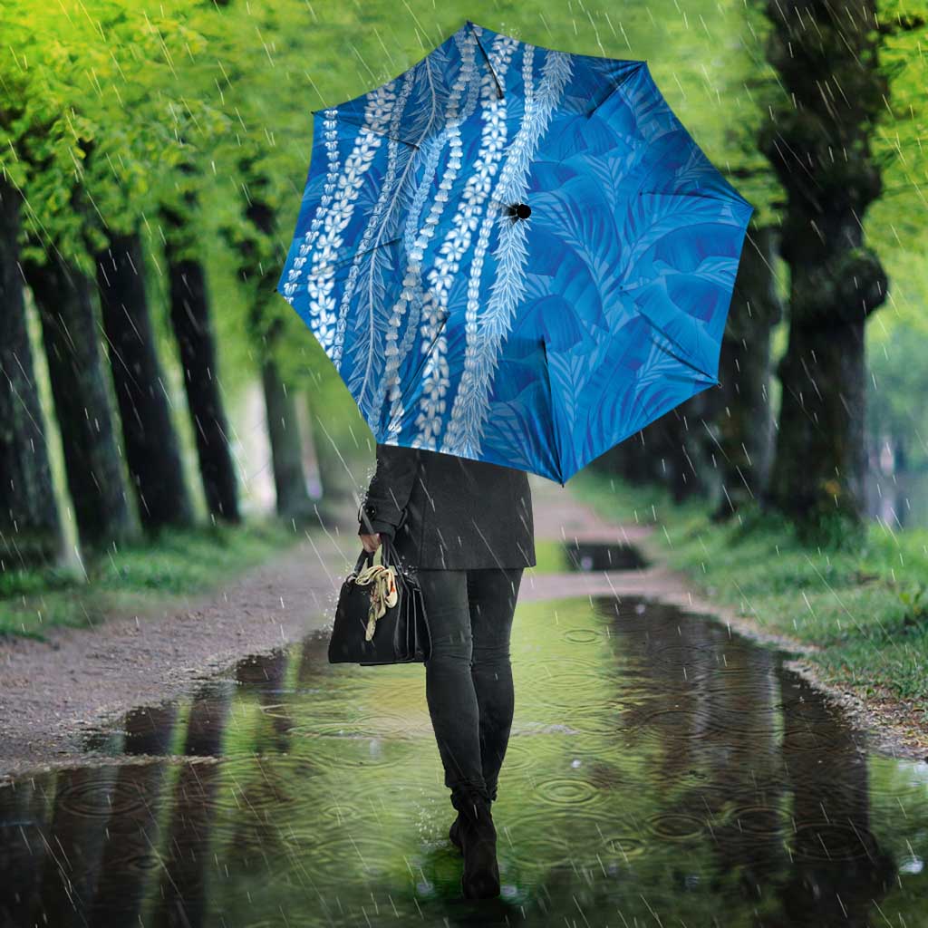 Hawaii Prince Kuhio Umbrella Blue Hawaiian Lau Maia With Leis LT05 - Polynesian Pride