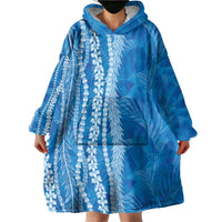 Hawaii Prince Kuhio Wearable Blanket Hoodie Blue Hawaiian Lau Maia With Leis LT05 - Polynesian Pride