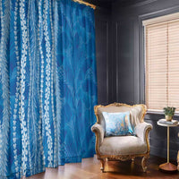 Hawaii Prince Kuhio Window Curtain Blue Hawaiian Lau Maia With Leis LT05 - Polynesian Pride