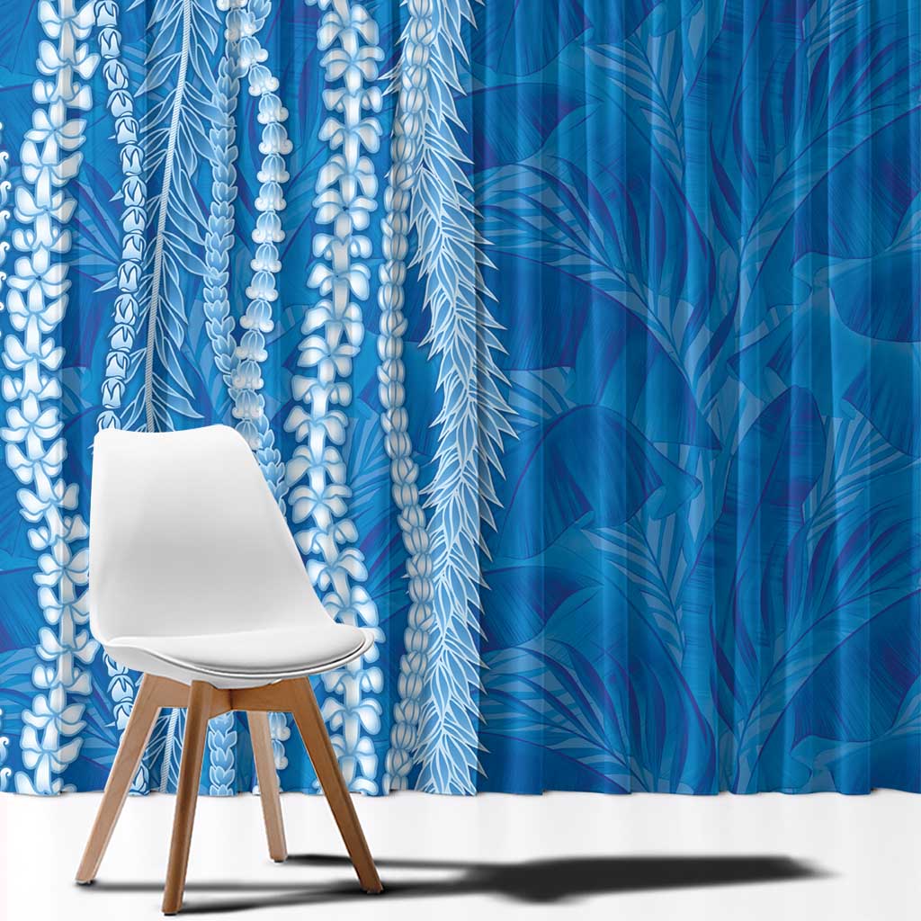 Hawaii Prince Kuhio Window Curtain Blue Hawaiian Lau Maia With Leis LT05 - Polynesian Pride