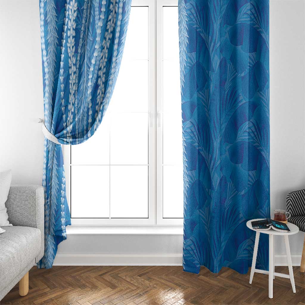 Hawaii Prince Kuhio Window Curtain Blue Hawaiian Lau Maia With Leis LT05 - Polynesian Pride