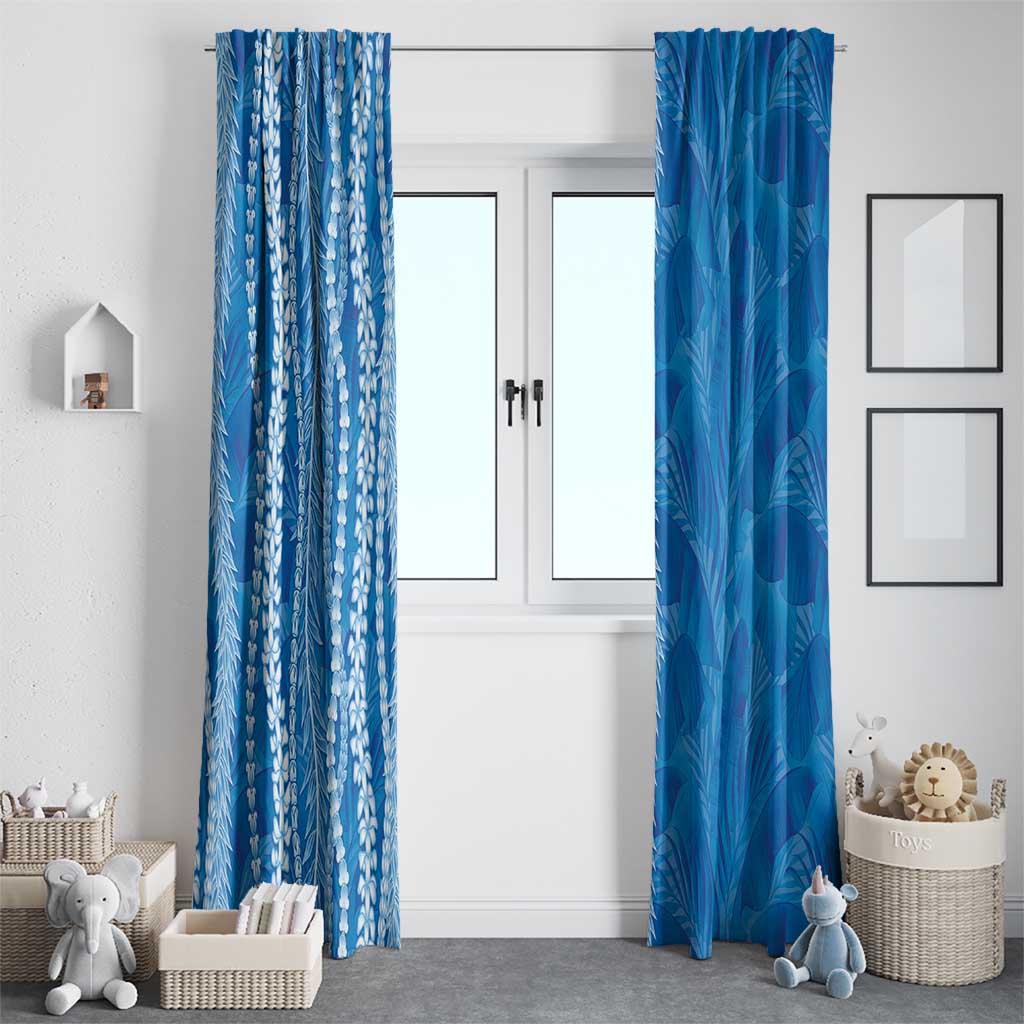 Hawaii Prince Kuhio Window Curtain Blue Hawaiian Lau Maia With Leis LT05 - Polynesian Pride
