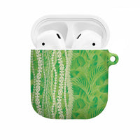 Hawaii Prince Kuhio AirPods Case Lime Green Hawaiian Lau Maia With Leis LT05 Green - Polynesian Pride