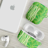 Hawaii Prince Kuhio AirPods Case Lime Green Hawaiian Lau Maia With Leis LT05 - Polynesian Pride