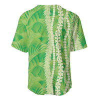 Hawaii Prince Kuhio Baseball Jersey Lime Green Hawaiian Lau Maia With Leis LT05 - Polynesian Pride
