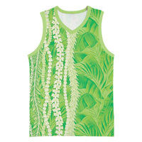 Hawaii Prince Kuhio Basketball Jersey Lime Green Hawaiian Lau Maia With Leis LT05 Unisex Green - Polynesian Pride