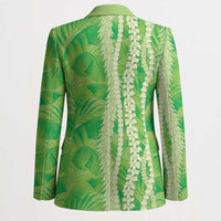 Hawaii Prince Kuhio Blazer Lime Green Hawaiian Lau Maia With Leis LT05 - Polynesian Pride