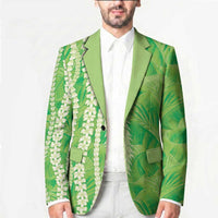 Hawaii Prince Kuhio Blazer Lime Green Hawaiian Lau Maia With Leis LT05 - Polynesian Pride