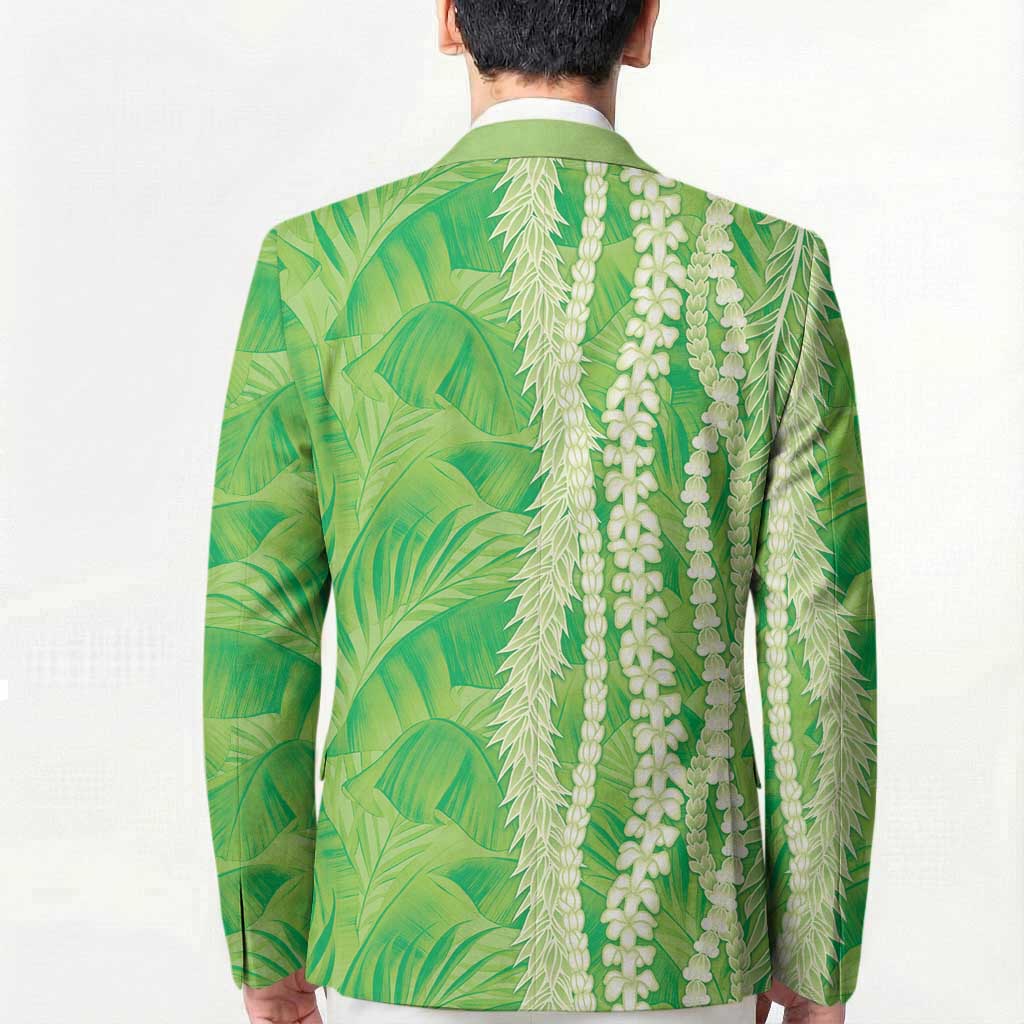 Hawaii Prince Kuhio Blazer Lime Green Hawaiian Lau Maia With Leis LT05 - Polynesian Pride
