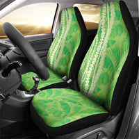 Hawaii Prince Kuhio Car Seat Cover Lime Green Hawaiian Lau Maia With Leis LT05 - Polynesian Pride