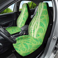 Hawaii Prince Kuhio Car Seat Cover Lime Green Hawaiian Lau Maia With Leis LT05 - Polynesian Pride
