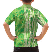 Hawaii Prince Kuhio Kid Hawaiian Shirt Lime Green Hawaiian Lau Maia With Leis