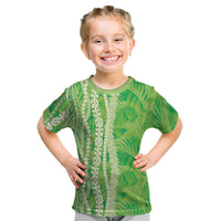 Hawaii Prince Kuhio Kid T Shirt Lime Green Hawaiian Lau Maia With Leis LT05 Green - Polynesian Pride