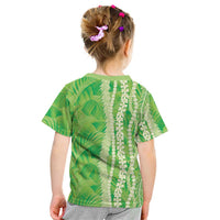 Hawaii Prince Kuhio Kid T Shirt Lime Green Hawaiian Lau Maia With Leis LT05 - Polynesian Pride