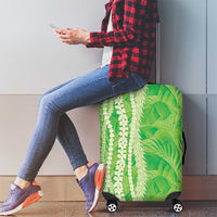 Hawaii Prince Kuhio Luggage Cover Lime Green Hawaiian Lau Maia With Leis LT05 - Polynesian Pride