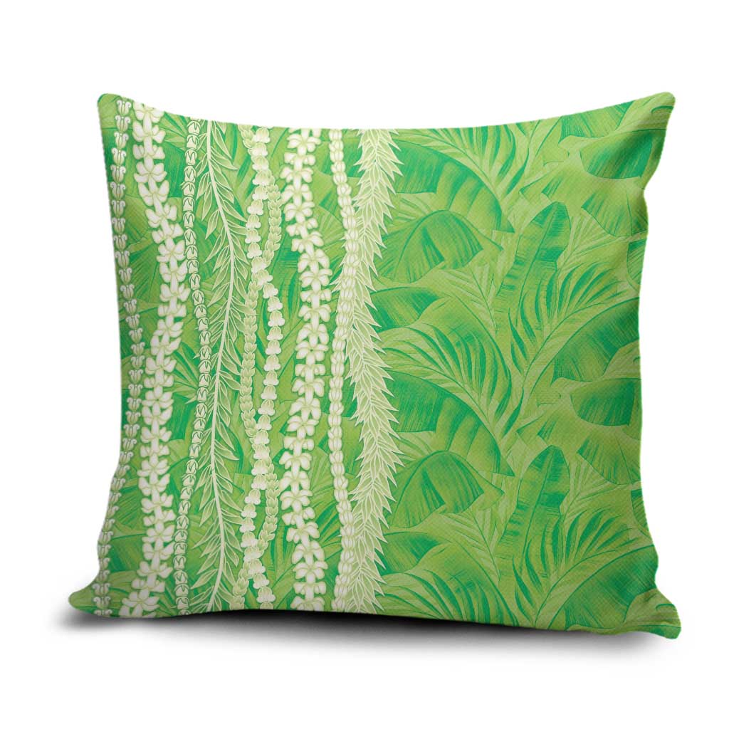Hawaii Prince Kuhio Pillow Cover Lime Green Hawaiian Lau Maia With Leis LT05 Green - Polynesian Pride