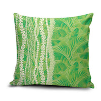 Hawaii Prince Kuhio Pillow Cover Lime Green Hawaiian Lau Maia With Leis LT05 Green - Polynesian Pride