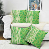 Hawaii Prince Kuhio Pillow Cover Lime Green Hawaiian Lau Maia With Leis LT05 - Polynesian Pride